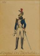 Photo 3 : TWO UNSIGNED GOUACHES: Dragoons of the Imperial Guard First Empire. Late 19th century period. 28282-2R