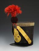 Photo 4 : Anglais  SENIOR OFFICER'S SHAKO OF FUSILIERS OF THE 43rd INFANTRY REGIMENT, model 1830, July Monarchy. 27281