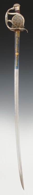 Photo 5 : SABRE D'OFFICIER DE MOUSQUETAIRES DE LA MAISON MILITAIRE DU ROI, 2ème COMPAGNIE (Mousquetaires noirs), modèle 1814, Restauration. 30051