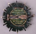 Photo 7 : 75 Plaque de Grand-Croix de l’Ordre de la Réunion, Second modèle introduit en avril 1813, quatrième type, Premier Empire.