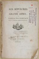 Photo 1 : BRUNON - " Les sépulcres de la grande Armée ou Tableau des Hopitaux pendant la dernière campagne de Bonaparte " - Paris