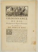 ORDONNANCE DU ROI, pour supprimer les Régimens Provinciaux. Du 15 décembre 1775. 6 pages