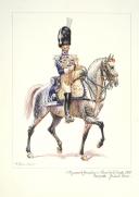 Photo 1 : Trompette en grande tenue des Grenadiers à cheval de la Garde Royale, 1816.