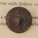 BOUTON TROUPE DU 1er RÉGIMENT D'INFANTERIE DIT « COLONEL GÉNÉRAL » du règlement du 1er octobre 1786, Ancienne Monarchie. 20737-49