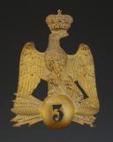 SHAKO PLATE FOR THE 3rd INFANTRY REGIMENT, model 1856, Second Empire. 32800