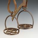 PAIRE D'ÉTRIERS DE CAVALERIE, Premier tiers du XIXème siècle. 33733