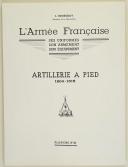 Photo 2 : L'ARMÉE FRANÇAISE Planche N° 28 : "ARTILLERIE À PIED - 1804-1815" par Lucien ROUSSELOT et sa fiche explicative.