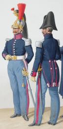 Photo 2 : 1830. Cuirassiers. Lieutenant (4e Régiment - de Berry), Officiers (8e Régiment).