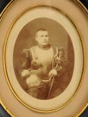 Photo 2 : PHOTOGRAPHIE D'UN CUIRASSIER TROUPE, Troisième République. 27858