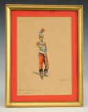 Photo 2 : DEMAQT J. - LANCER OF THE IMPERIAL GUARD SECOND EMPIRE: Watercolor drawing, 20th century. 33576