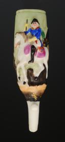 Photo 3 : TWO POLYCHROME PORCELAIN PIPE BOWLS, Late 19th Century. 29246-47