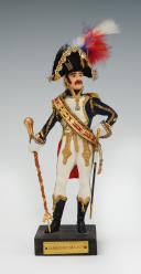 Photo 1 : MARCEL RIFFET - DRUM MAJOR OF THE GRENADIERS OF THE IMPERIAL GUARD FIRST EMPIRE: dressed figurine, 20th century. 26437