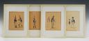 FOUR UNSIGNED GOUACHES: Infantry of the French Guards Louis XVI and the Imperial Guard First Empire. Late 19th century period. 28282-4R