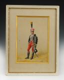 EMMANUEL GRAMMONT, SERGEANT OF THE 3rd REGIMENT OF HONOR GUARDS FIRST EMPIRE: Watercolor. 28478