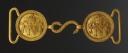 Belt buckles of an officer from the Grenadiers à Pied or Voltigeurs of the Imperial Guard, Second Empire. 32817