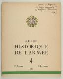 REVUE HISTORIQUE DE L'ARMÉE - N°4 - 3ème année, décembre 1947.