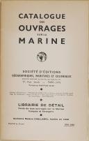 Photo 2 : CHALLAMEL - " Catalogue des ouvrages sur la marine " - Paris - Mai 1952