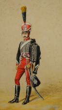 Photo 2 : GRAMMONT Emmanuel 1862-1960 , SERGENT DU 3ème RÉGIMENT DE GARDES D'HONNEUR PREMIER EMPIRE : Aquarelle. 28478