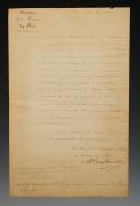 Photo 2 : SIGNED LETTER FROM MARSHAL LAURISTON, Minister of the King's Household, REGARDING A REQUEST FOR A CORDON FOR Mr. FLEURY, Chief Physician of the Naval Hospital in Toulon, May 28, 1824, Restoration period. 29865.