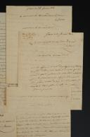 Photo 2 : ENSEMBLE DE NEUF LETTRES AUTOGRAPHES SIGNÉES M. DE SÉZILLE, chef de bataillon d'artillerie, AU COMMANDANT D'ARMES DE PLACE DE GRAVE, datées de janvier à avril 1814, ET UN TABLEAU DU CONSEIL DE DÉFENSE DE GRAVE. 18906-47