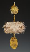 Photo 3 : ATTRIBUTS DE BANDEROLE ET GIBERNE D'OFFICIER DES GUIDES DE LA GARDE IMPÉRIALE DE NAPOLÉON III, modèle 1853, Second Empire. 33176