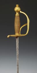 Photo 4 : SABRE DE BAS-OFFICIER D'INFANTERIE; modèle de 1750, Ancienne Monarchie règne de Louis XV, de 1750 à 1767. 34597