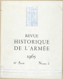 Photo 1 : LYET - " Revue historique de l'armée 1965 " - Périodique - 21ème année