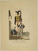 Photo 1 : GENTY : PLANCHE 32, GARDE ROYALE, ENSEIGNE MUSIQUE DES GRENADIERS, 1815