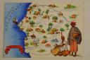 Carte postale mise en couleurs représentant la région du «SENEGAL».