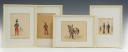 FOUR UNSIGNED GOUACHES: Cavalry of the July Monarchy. Late 19th century period. 28282-5