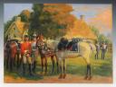 LUCIEN ROUSSELOT - 4th CUIRASSIER REGIMENT FIRST EMPIRE: Oil on cardboard, 20th century. 33188