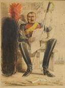 Photo 2 : CHARLES DRANER - CARICATURE OF A SEINE GENDARME 1862: Original watercolor, Second Empire. 33572