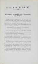 Photo 3 : " Historique du Régiment d'Infanterie coloniale du Maroc (1914-1930) " - 1er Régiment de France 