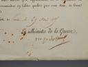 Photo 3 : APPOINTMENT LETTER NAMING GENERAL MARTEL AS A BRIGADIER GENERAL IN THE 18th INFANTRY DIVISION, APRIL 29, 1815, FIRST EMPIRE. ITEM 29858.