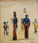 Photo 4 : FOUR UNSIGNED GOUACHES: Cavalry of the July Monarchy. Late 19th century period. 28282-5