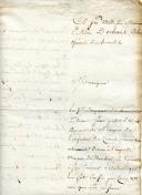 Dissolution du 7ème Régiment de Hussards. Lettre signée par 30 officiers, à l'attention de Monseigneur le Duc d'Orléans, Colonel Général des Hussards, le suppliant de ne pas dissoudre ce Régiment, 31 mai 1814.