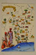 Carte postale mise en couleurs représentant la région du «DAHOMEY-TOGO».