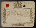 Dragons. Régiment de la Suze. CONGÉ MILITAIRE ABSOLU DÉLIVRÉ À JEAN-FRANÇOIS LECLERE, dragon, 3 février 1737. 18908-8