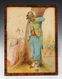 CHARLES DRANER - CARICATURE OF AN ALGERIAN TIRAILLEUR: Original watercolor, Second Empire. 33573