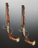 PAIRE DE PISTOLETS ATTRIBUÉS AU CAPITAINE PERREY DU 13ème RÉGIMENT DE CAVALERIE, Premier Empire. 33735