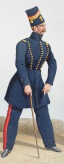Photo 2 : 1830. Garde Royale. Régiment d'Artillerie. Officier, Maréchal des Logis-Chef.