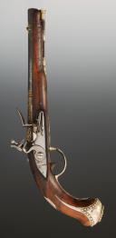 Photo 2 : PAIRE DE PISTOLETS ATTRIBUÉS AU CAPITAINE PERREY DU 13ème RÉGIMENT DE CAVALERIE, Premier Empire. 33735