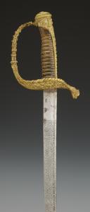 Photo 3 : NAVY OFFICER'S SWORD, model 1853 modified 1870, by the swordsmith BACKES ET DELACOURT, Third Republic. 32645