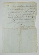 Photo 4 : ABSOLUTE LEAVE FOR René BERNARD, Corporal in the Roll Regiment, Malta, June 15, 1802. 18913-6