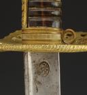 Photo 7 : NAVY OFFICER'S SWORD, model 1853 modified 1870, by the swordsmith BACKES ET DELACOURT, Third Republic. 32645
