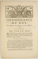 ORDONNANCE DU ROY, pour augmenter d'un bataillon le régiment d'Infanterie d'Anjou. Du 25 août 1745. 3 pages