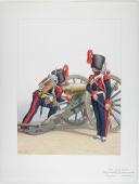 1830. Garde Royale. Régiment d'Artillerie.Brigadier, Batterie Montée, Canonnier.