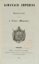 Photo 1 : ALMANACH IMPÉRIAL 1854.