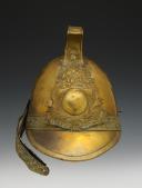 Photo 1 : HELMET OF FIREFIGHTERS OF THE COMMUNE OF CONCHIL LE TEMPS, type 1885 known as Campagnard, Third Republic. 25192
