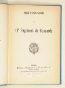 Photo 1 : BOURQUENEY (Lt. de). Historique du 12e régiment de Hussards.